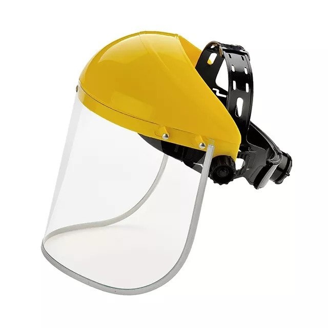(Khusus BATAM) Safety PVC Face Shield, Yellow | APD Pelindung Wajah / Muka
