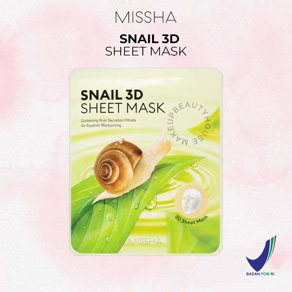 MISSHA Snail 3D Sheet Mask - Masker Wajah Snail Serum