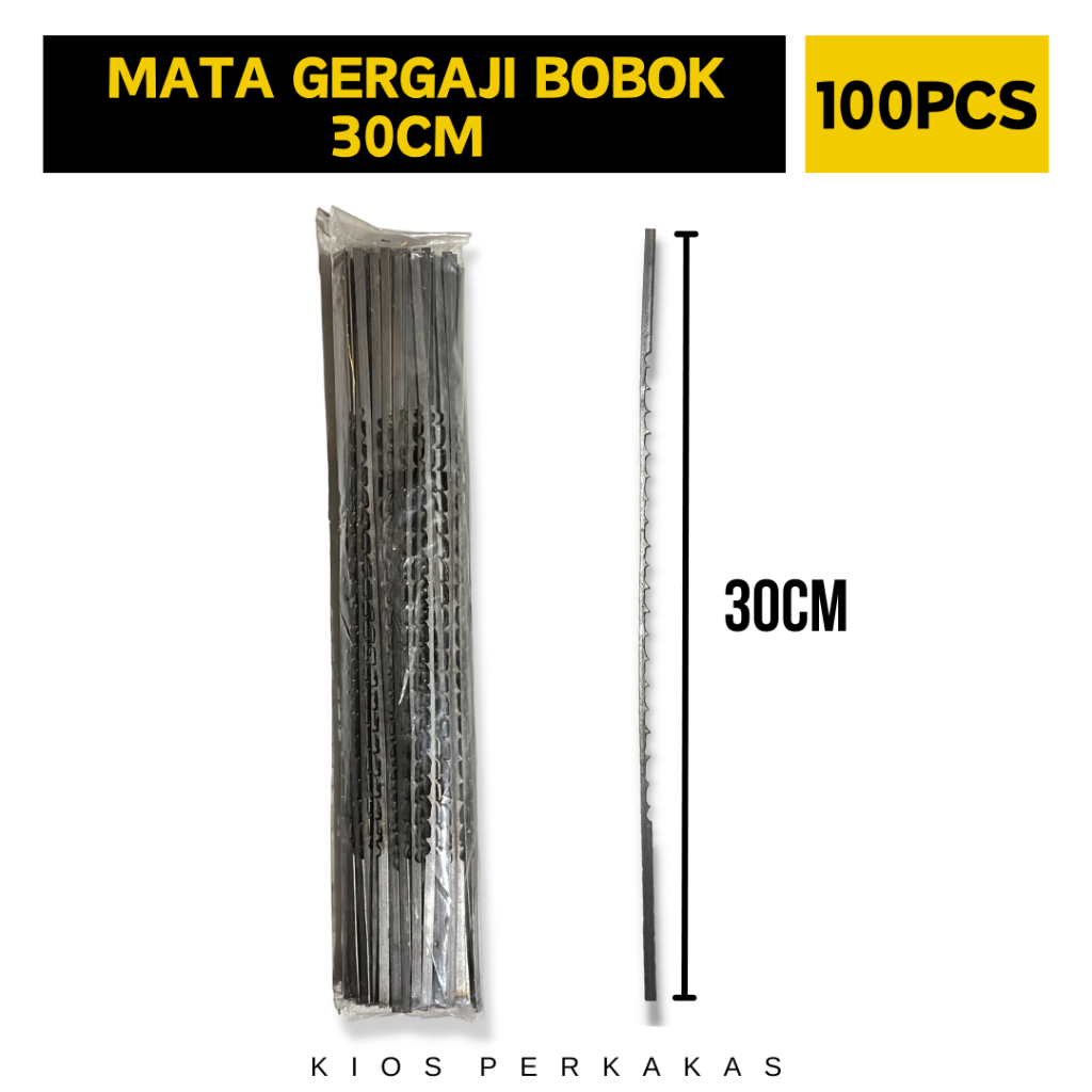 Mata Gergaji Ukir Bobok Kayu/Jigsaw Rakitan Scroll Saw Kayu Ongklok Panjang 30CM Kawat Panjang 2,2MM