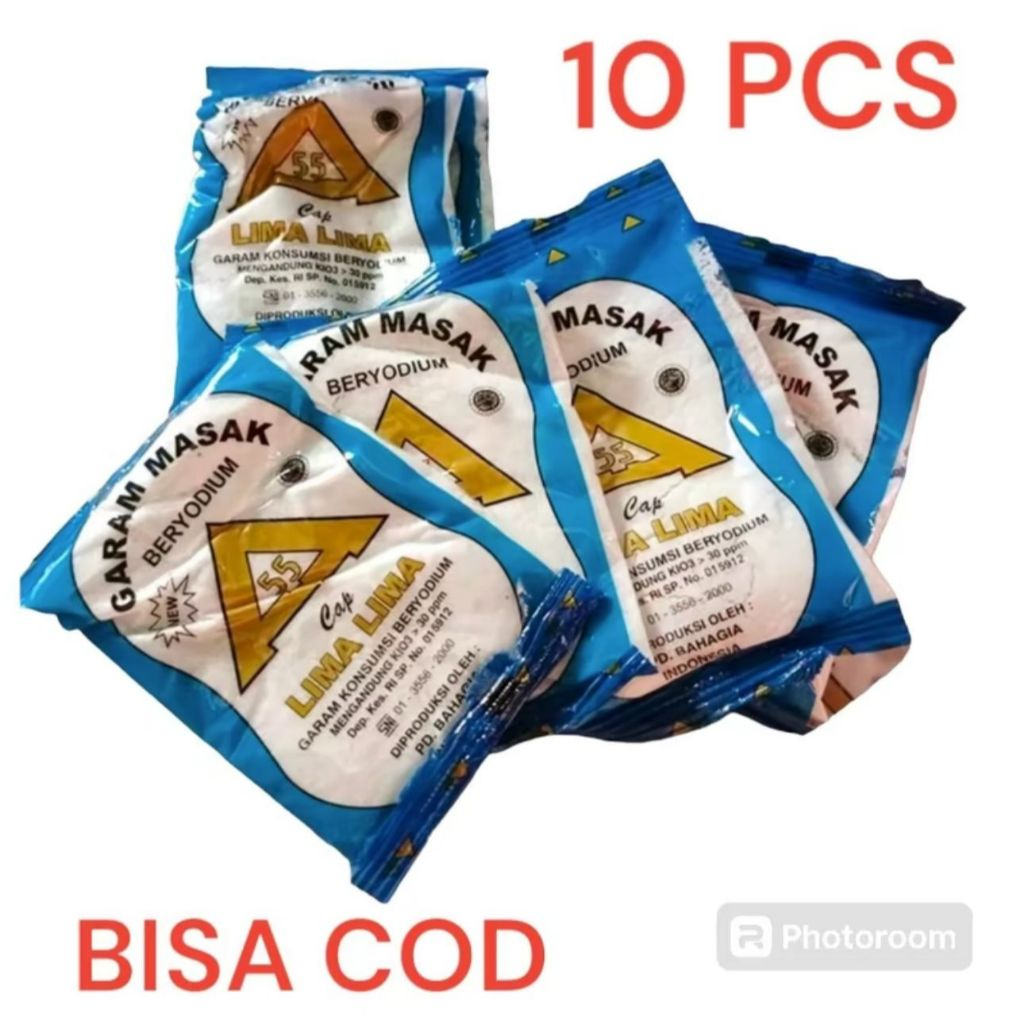 

Paket hemat 10 pcs Garam Masak Halus Beryodium 100 gram per pcs