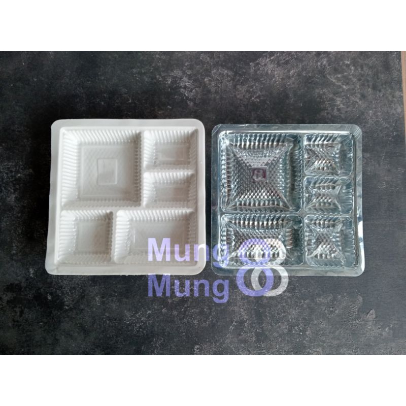 Mika Nasi 20cm / Mika Nasi Kotak / Mika Nasi Lubang Tengah isi 10pcs