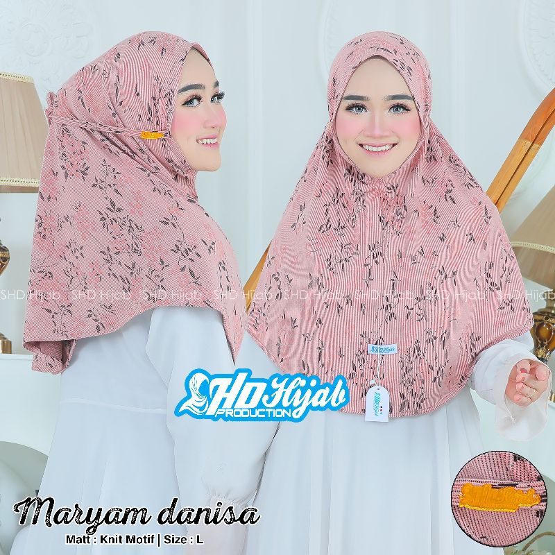 BERGO MARYAM KNITT MOTIF - JILBAB INSTAN NON PET