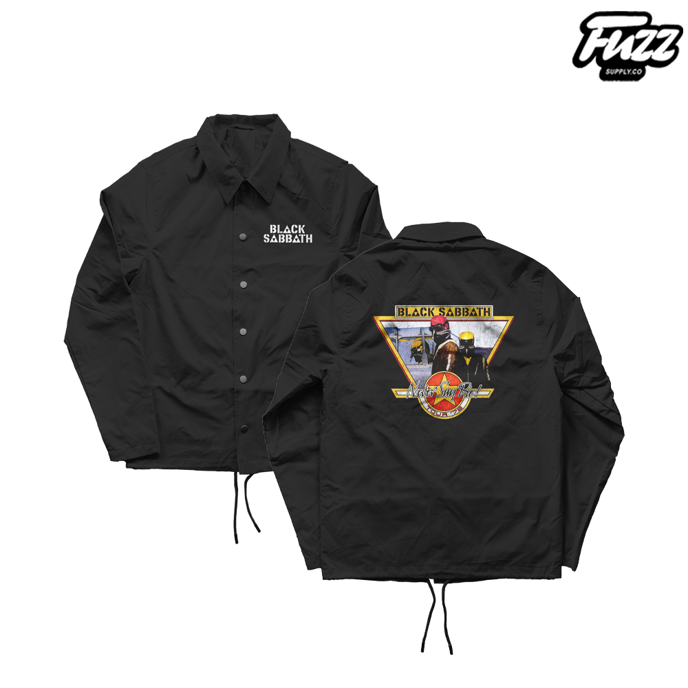 COACH JACKET BAND METAL BLACK SABBATH PRIA WANITA BAHAN PARASUT WATERPROOF ANTI AIR