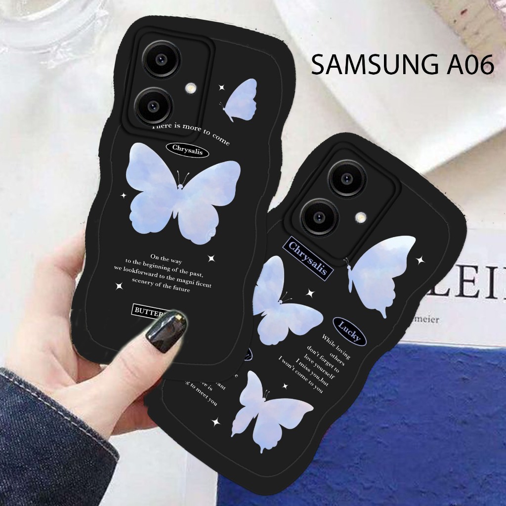 [BG06] Softcase Gelombang Hitam SAMSUNG A06 - Case Gelombang Motif - Case Handphone - Pelindung Hand