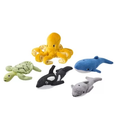 IKEA BLAVINGAD SET BONEKA HEWAN LAUT ISI 5 BONEKA HEWAN LAUT