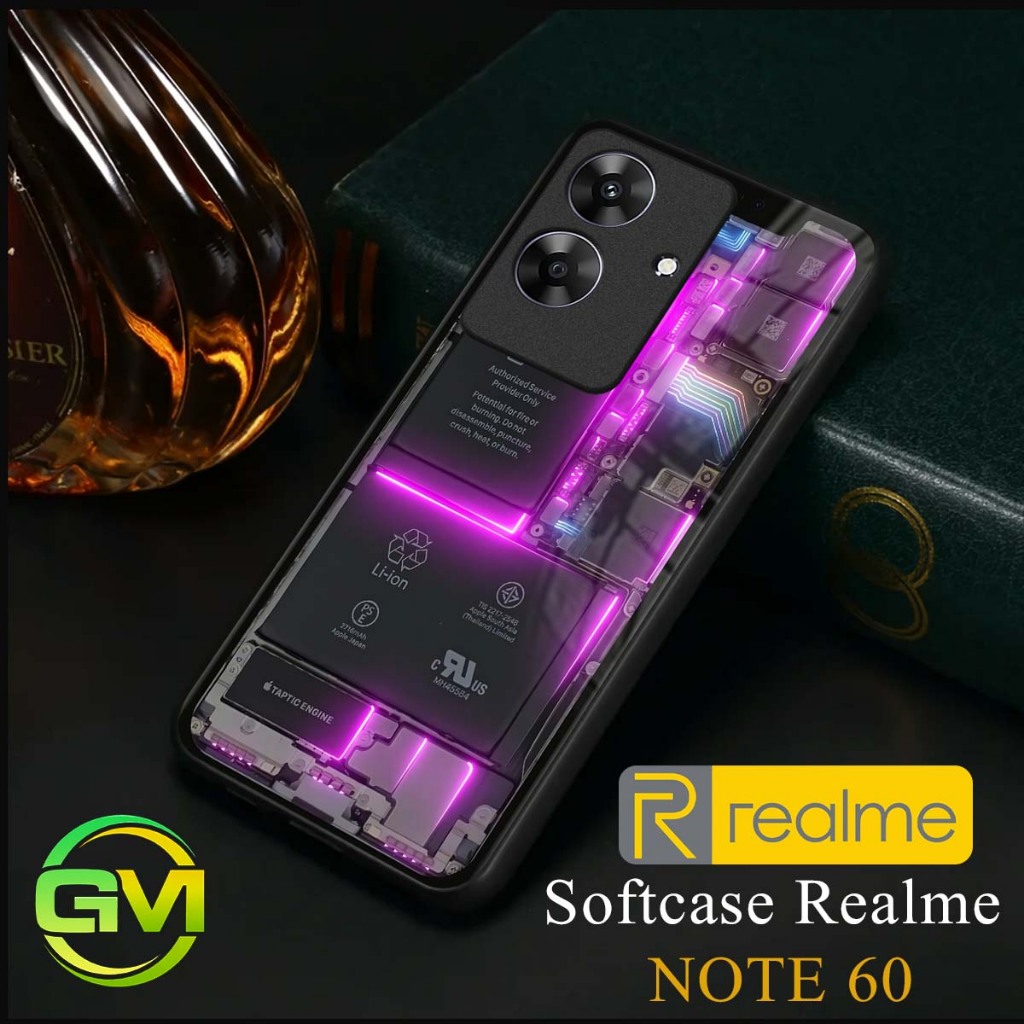 Softcase Kilau Realme Note 60 Case Note60 GM48 Casing Cover Pelindung Hp Realme Case Kaca Machine Me
