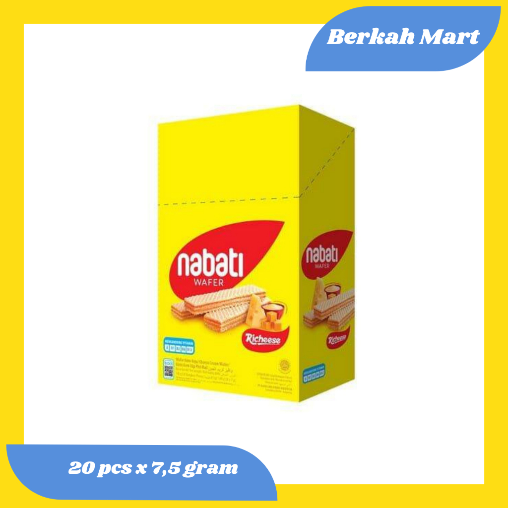 

NABATI CHEESE WAFER RASA KEJU - 1 BOX ISI 20 PCS