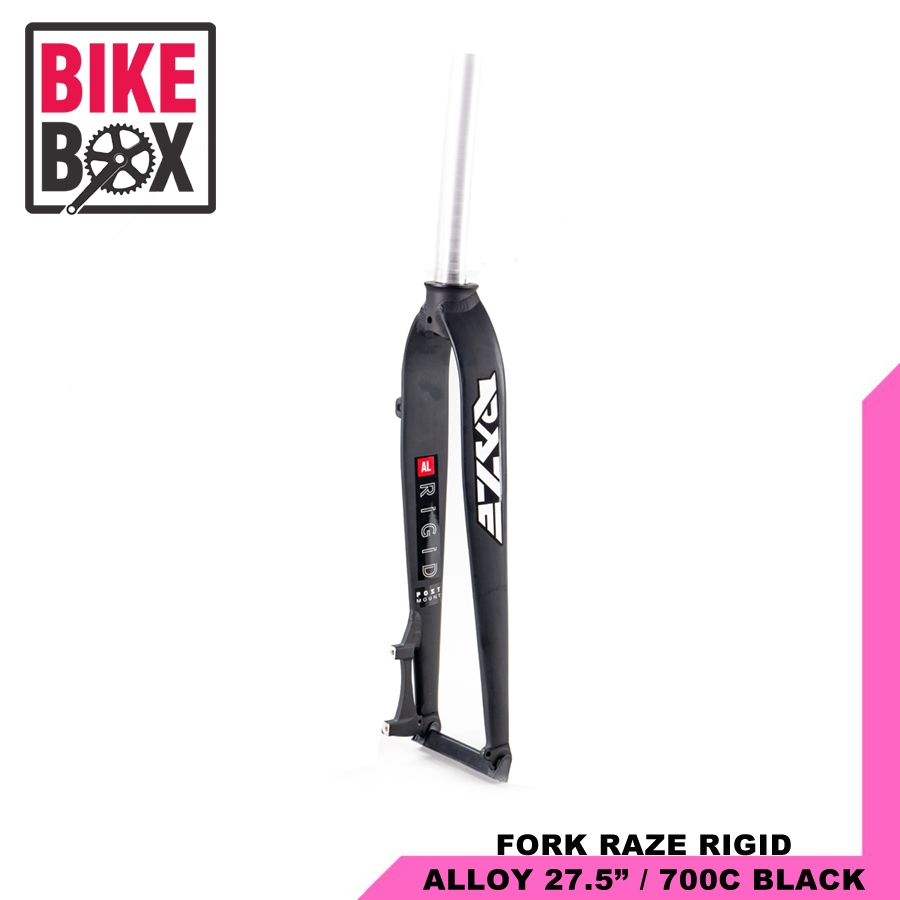 FORK SEPEDA RAZE RIGID ALLOY 27.5 " / 700C DISC BRAKE HITAM