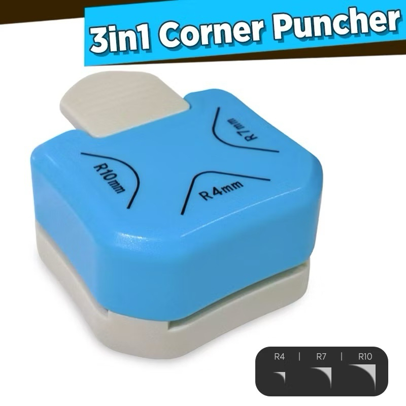 

[BISA COD] Round Corner Cutter 3 in 1 Pemotong Sudut Corner Puncher Rounder Pemotong Ujung Kertas Plastik pembolong kertas (BACA DESKRIPSI)