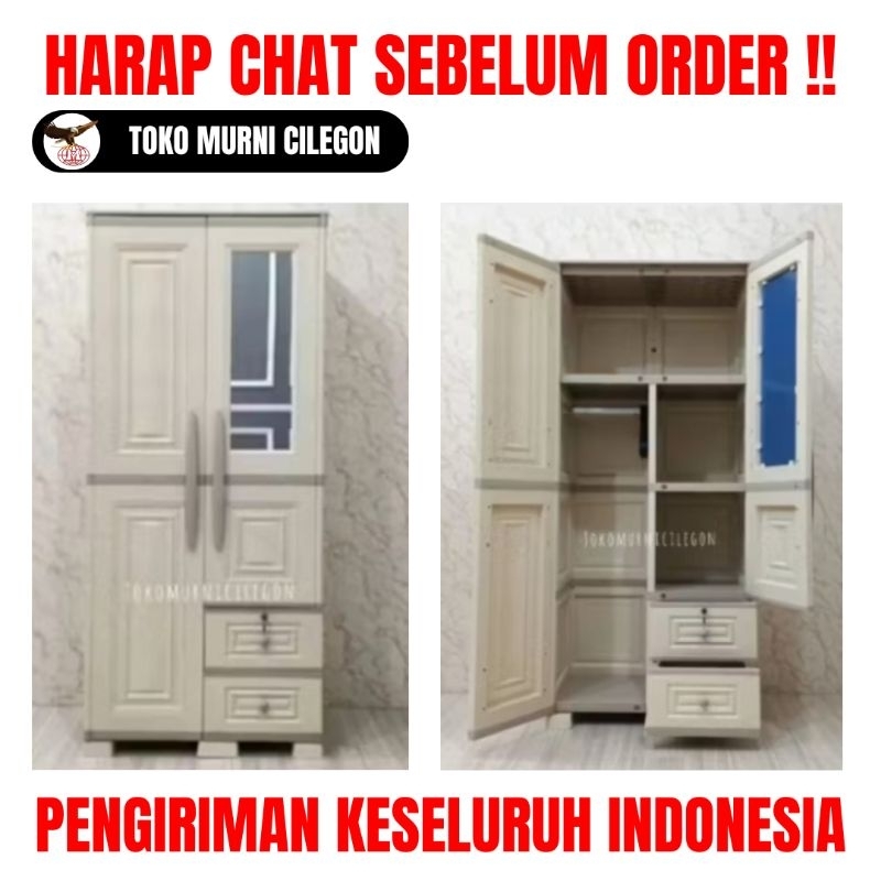 Lemari Pakaian Olymplast 2 Pintu Modern (free ongkir cilegon serang kota)