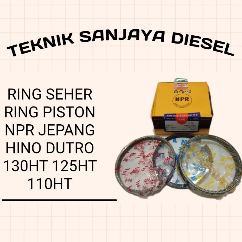 RING SEHER RING PISTON NPR JEPANG HINO DUTRO 130HT 125HT 110HT