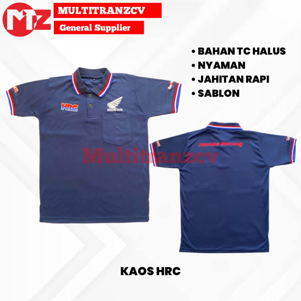 KAOS POLO HRC NAVY / KAOS SANTAI BIRU DONGKER