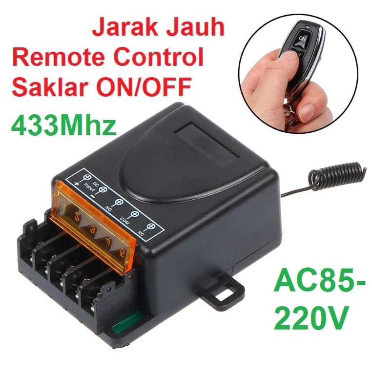 Modul Saklar Remote Pengendali Jarak Jauh AC85-220V 433Mhz Rumah Pintar Sakelar Jarak Jauh Nirkabel 