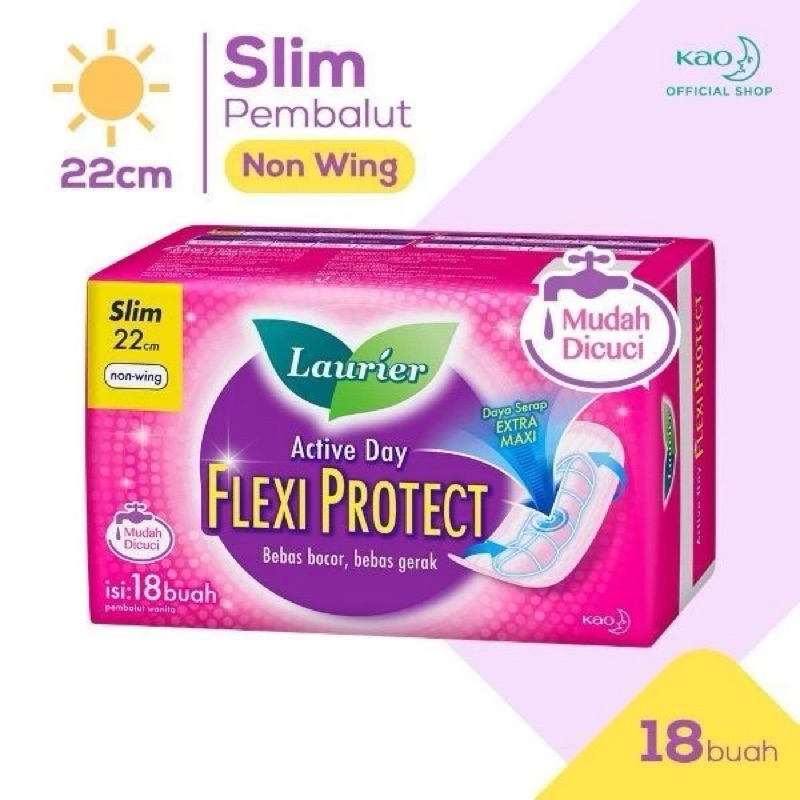 Laurier Flexi Protect Pembalut Wanita Non Wing | Pembalut Slim