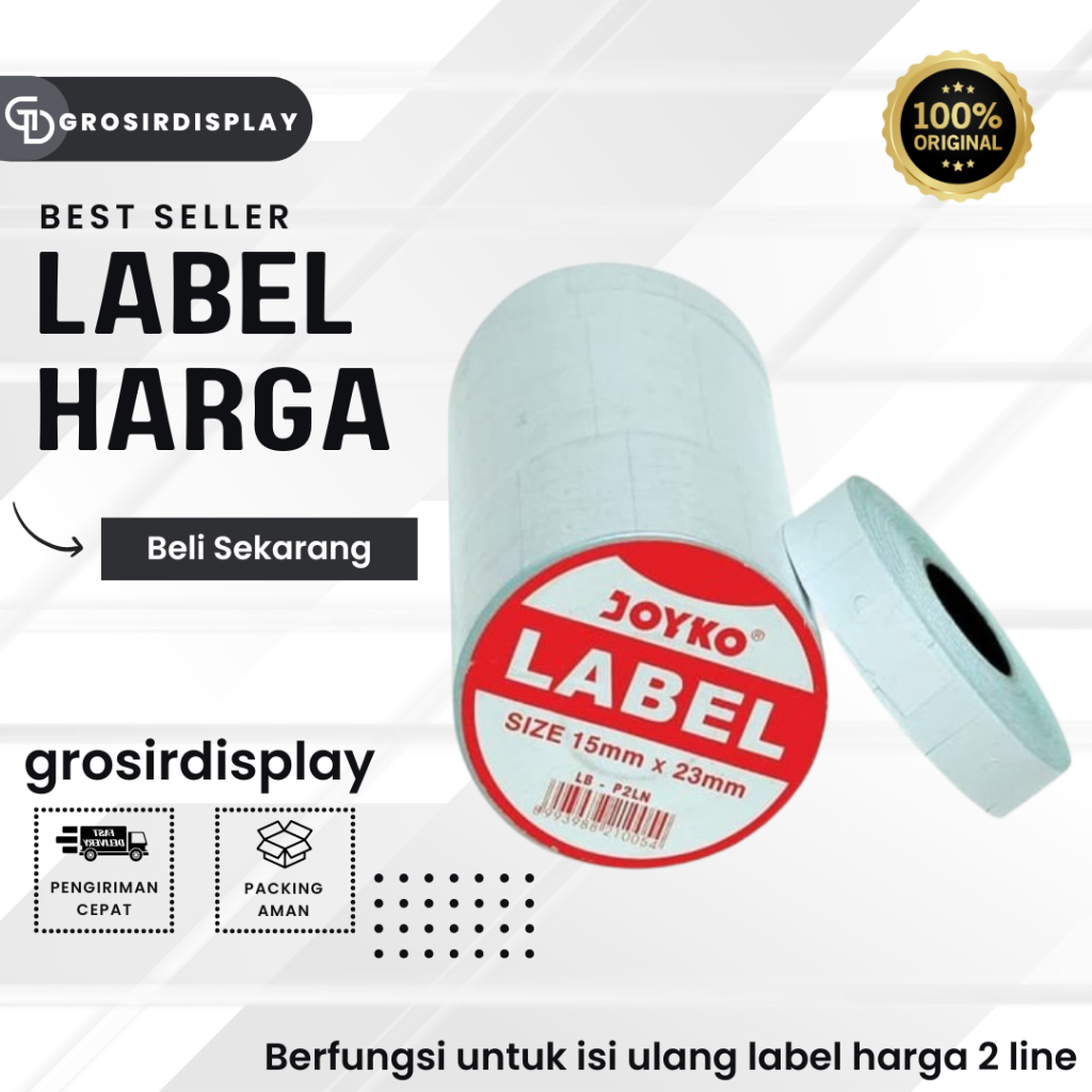 

Isi Ulang label Harga Labeller 2 Line kenko Tempelan Harga Display Perlengkapan Toko Swalayan