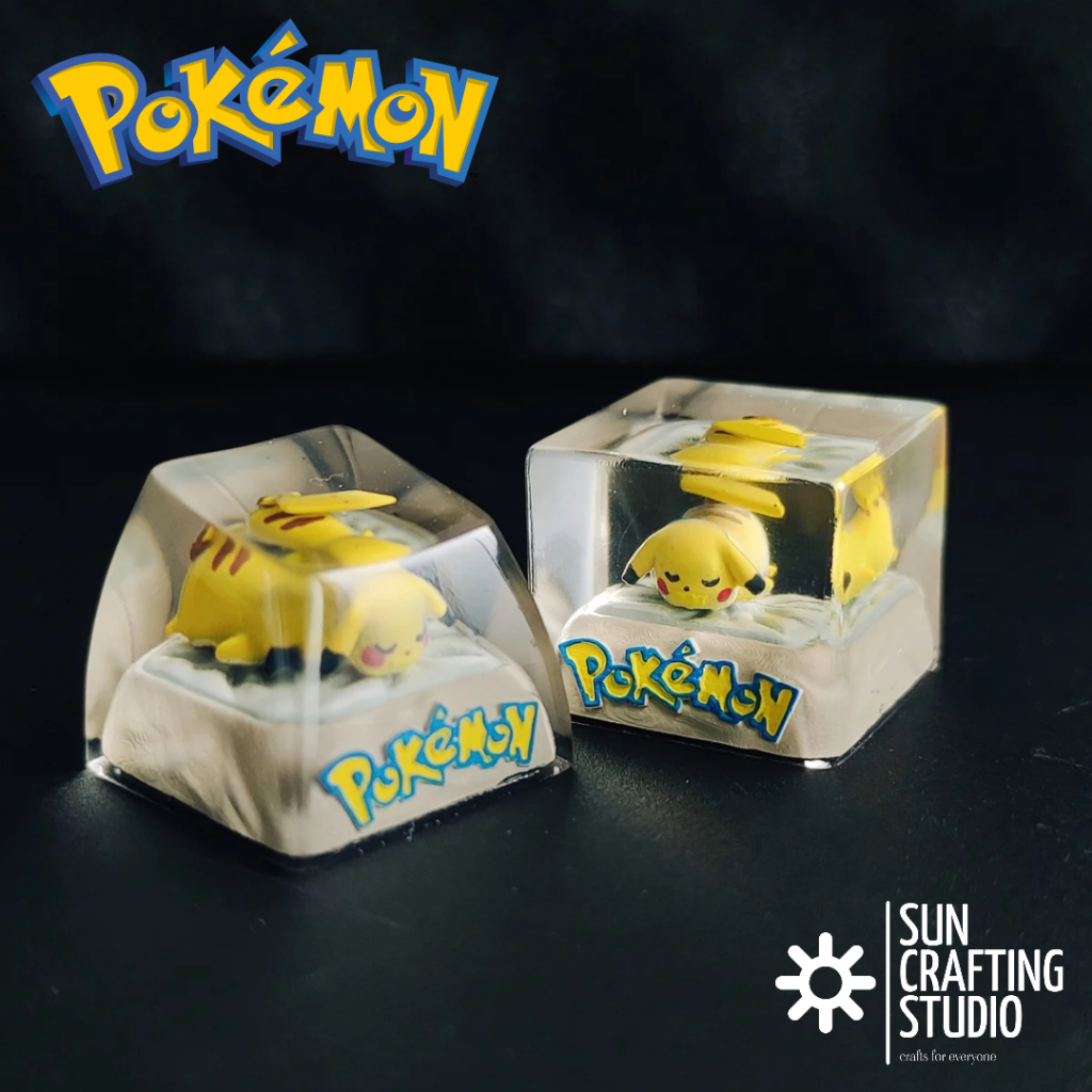 Artisan Keycap Pokemon Custom Keyboard Keycaps Anime Sleeping Pikachu