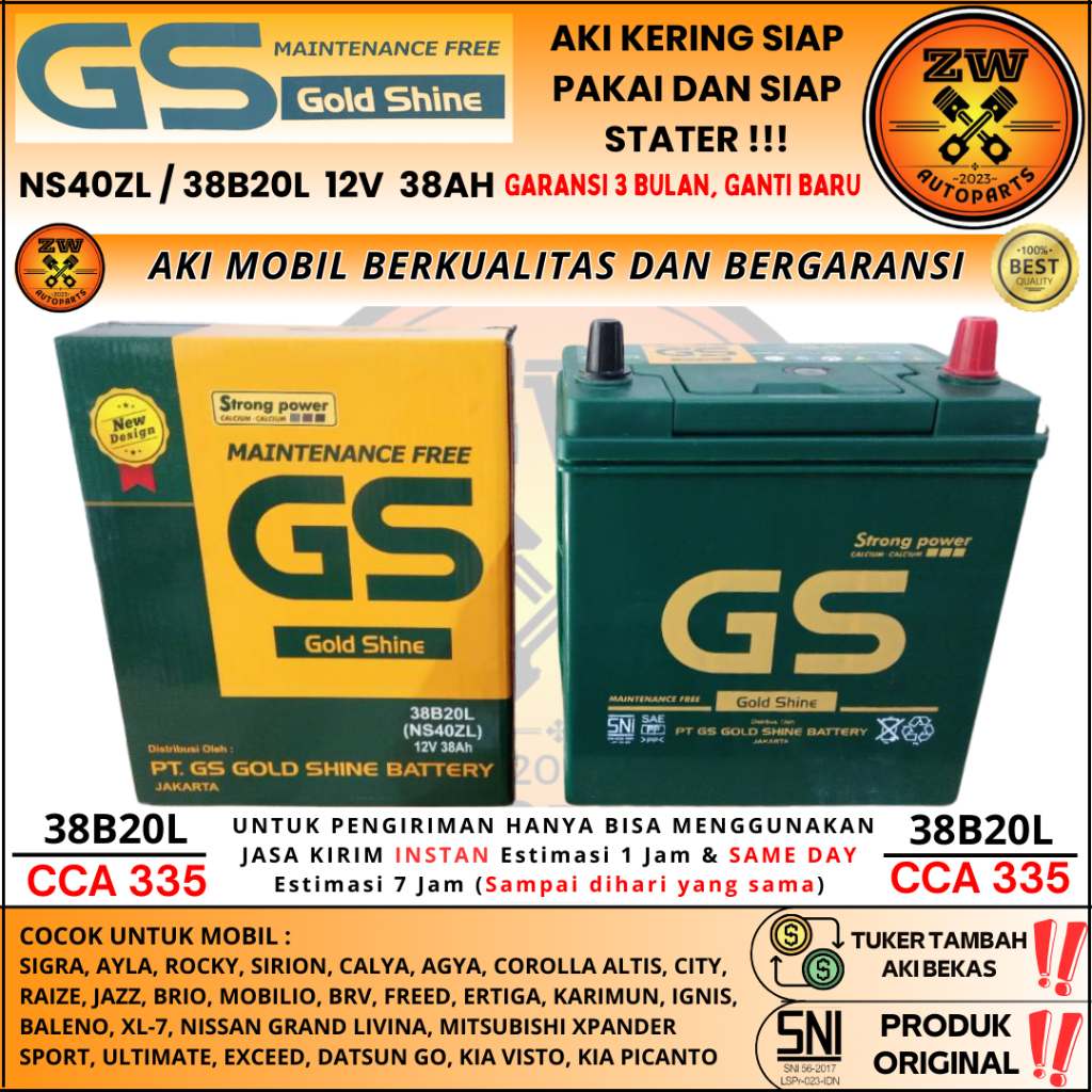 AKI MOBIL SIGRA, CALYA, ERTIGA, LIVINA, XPANDER ULTIMATE, FREED NS40ZL GS MF