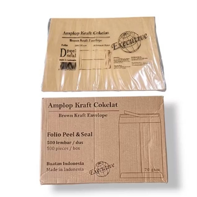 

amplop coklat kraft FOLIO executive ( 1 box )