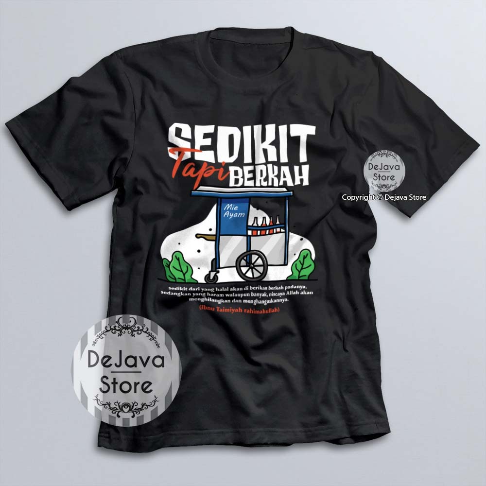 Kaos Dakwah Islami SEDIKIT TAPI BERKAH Baju Santri Religi Tshirt Distro Muslim | A3498