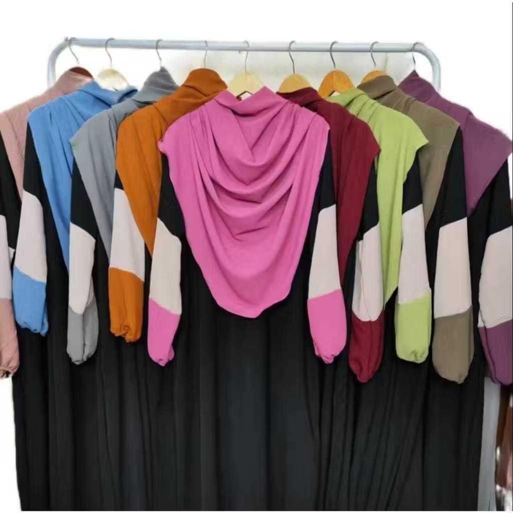 [BONUS HIJAB ] NAURA DRESS SET BAHAN CRINKLE AIRFLOW ADEM BUSUI / ABAYA NAURA [COD] gamis lebaran 20