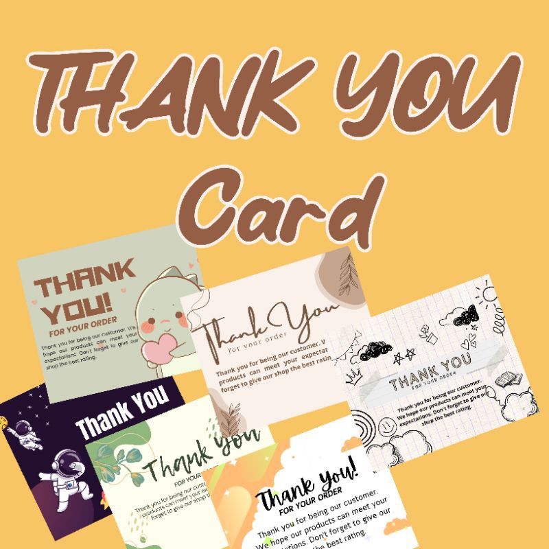 

100 PCS THANK YOU CARD