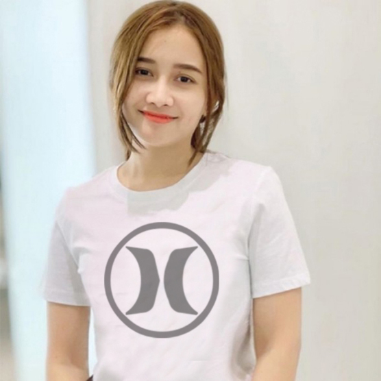 Casual Unisex Tshirt Hurley Tshirt Bahan 100% Cotton White | Tangan Pendek & Tangan Panjang | T-SHIR