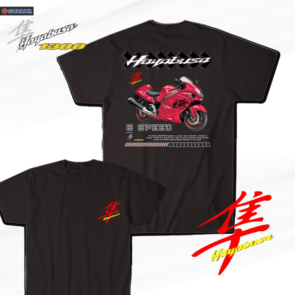 Baju Kaos Anak MOTOR SUZUKI HAYABUSA  / baju anak laki laki / bisa reques gambar dan nama