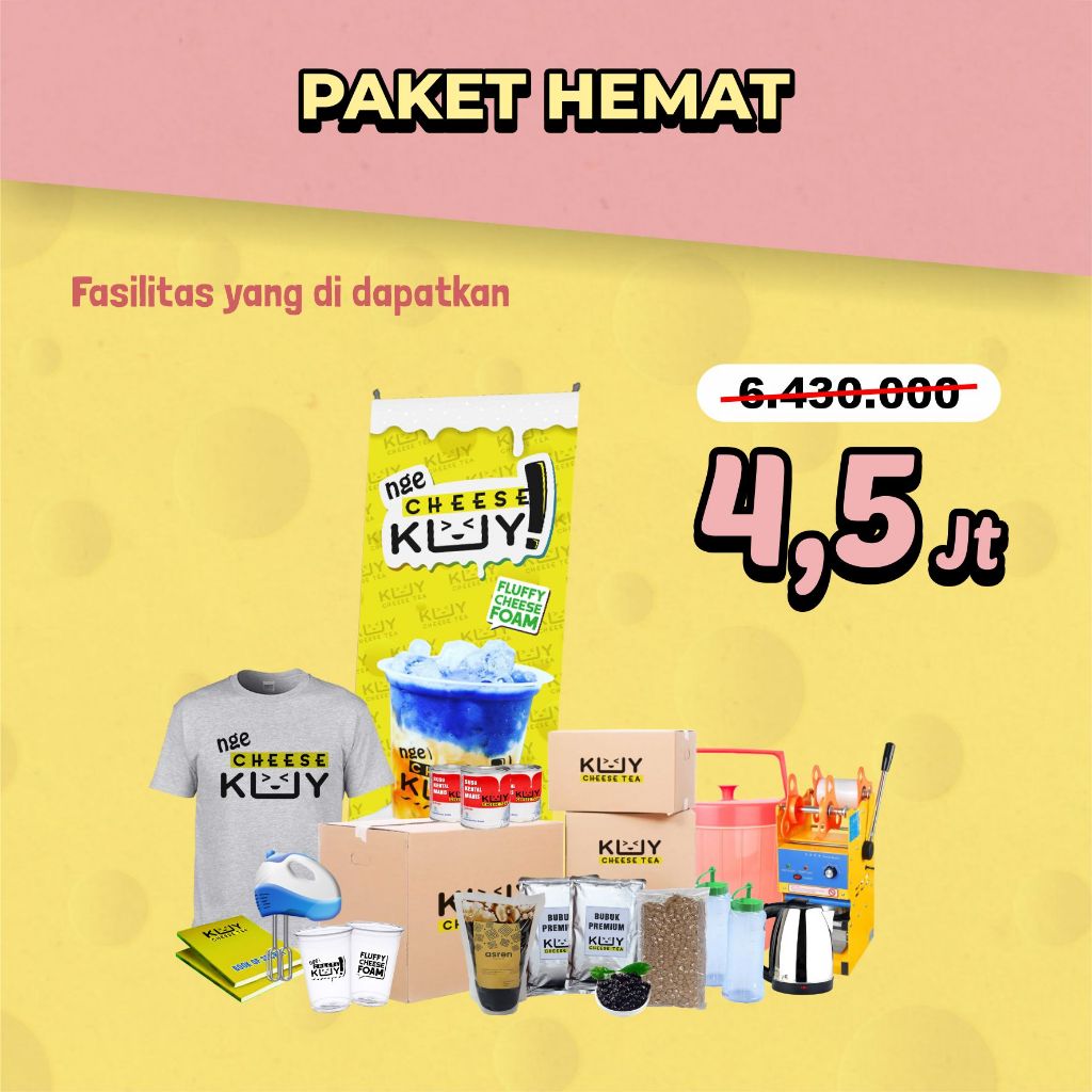 

PROMO Paket Usaha Cheese Tea Kekinian - Paket Hemat