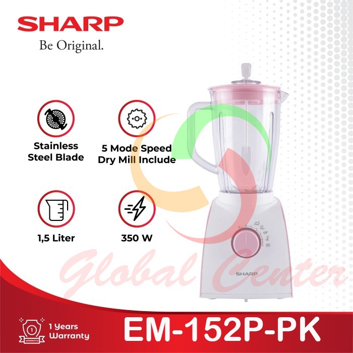 Sharp Countertop Blender EM-152P-PK - GARANSI RESMI