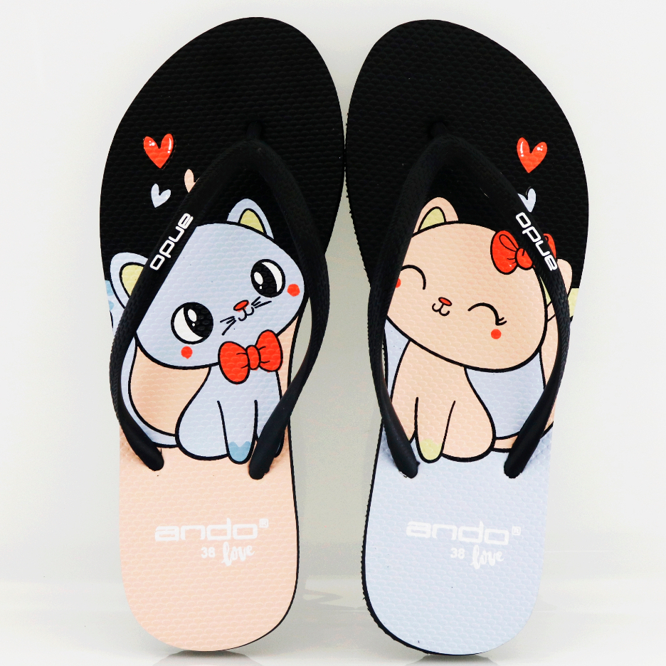 NEW EDITION Ando Catty Hitam - Sandal Wanita Terbaru 2024 Rumah Ando