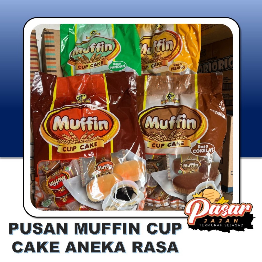 

Pusan Muffin Cup Cake Isi 20pcs x 18gr Aneka Rasa Mufin