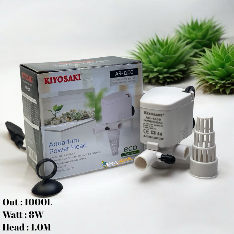 KIYOSAKI AR 1200 Mesin pompa air celup akuarium pompa ARMADA ROSTON, power head filter SUBMERSIBLE W