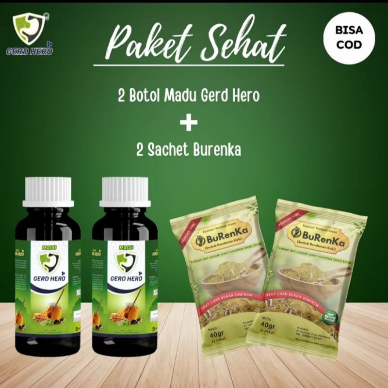 

Paket 2 Botol Madu Gerd Hero & 2 Sachet Burenka