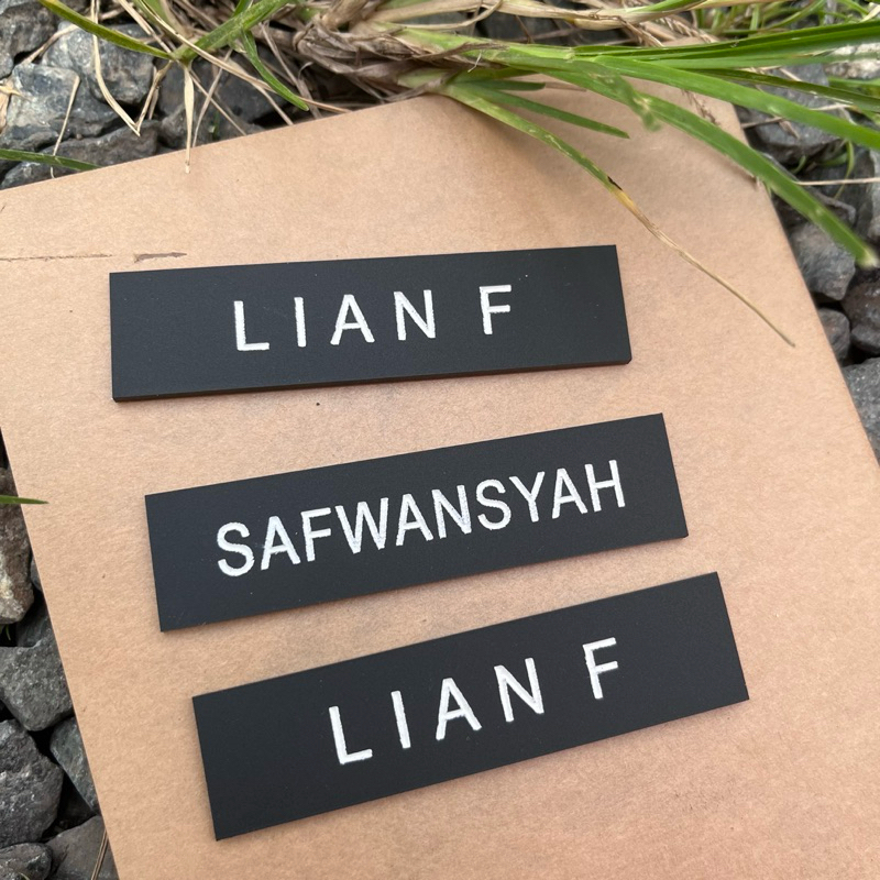 

Nama Dada Grafir Doff / Name Tag Doff / Papan Nama Doff