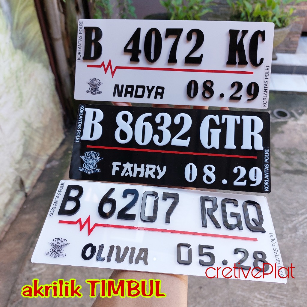 TERBARU Plat Nomor Motor Putih Baut tanam / Plat nomor Motor Model Baru / Plat Nomor Motor