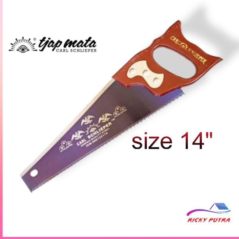 schlieper gergaji kayu ukuran 14 inchi original graji manual siap pakai