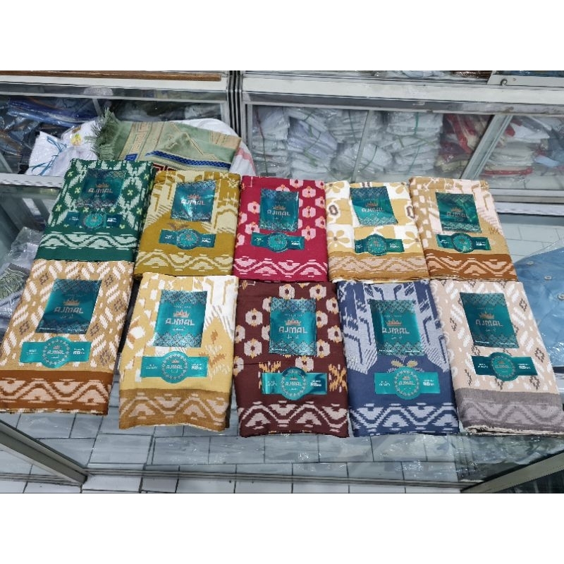Sarung Pria Dewasa Bahan Rayon Ajmal Motif Kawung Dobby