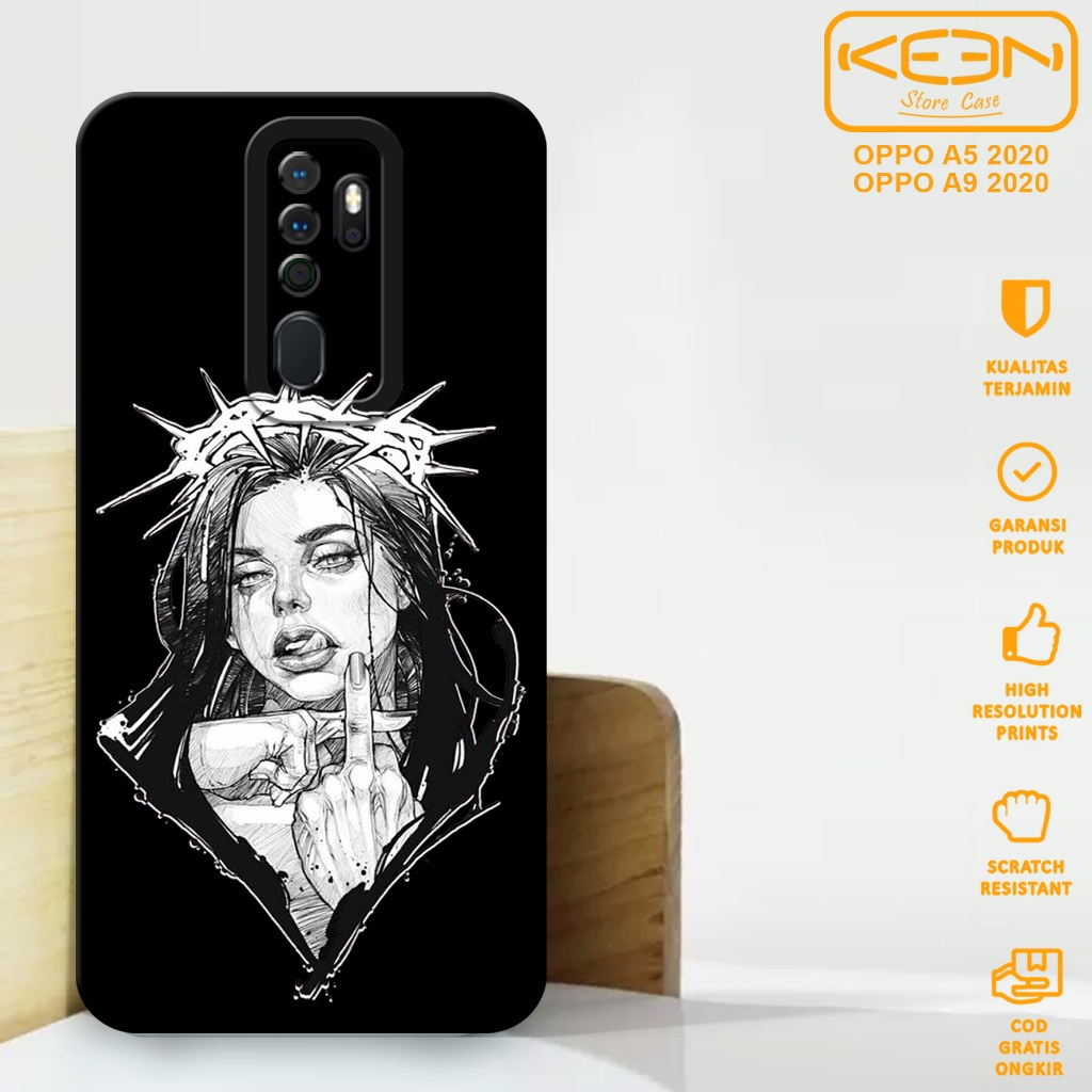 Case Oppo A5 2020 Oppo A9 2020 - Casing Hp Oppo A5 2020/A9 2020 Motif Black - Case Hp Oppo A5 2020/A
