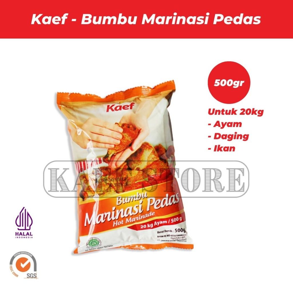

Promo 7.7 Bumbu Marinasi Fried Chicken Hot Marinade KAEF Bumbu Marinasi Pedas 500 gram Kaef Hot