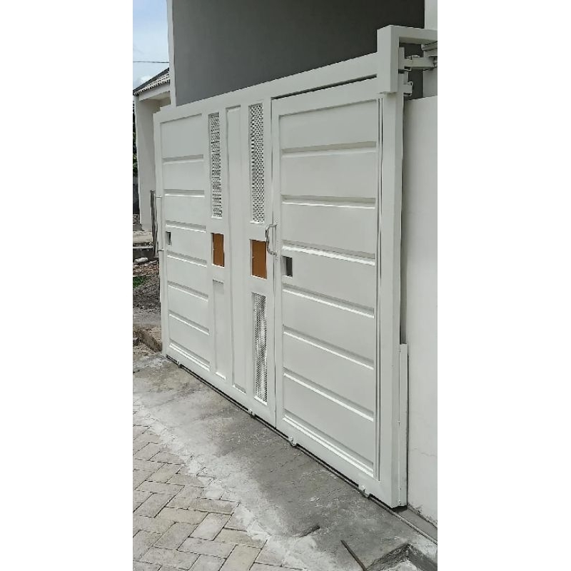 pagar minimalis kombinasi laser cutting