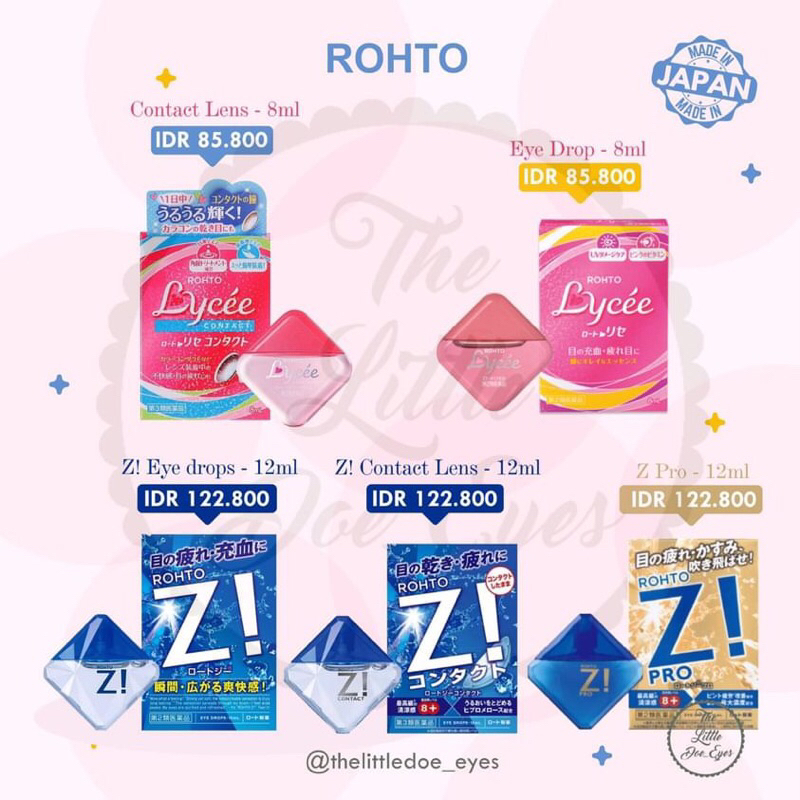 Rohto Lycee Eye Drops & Contact Lens