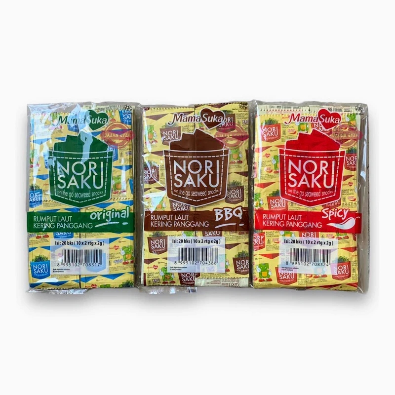 

mama suka norisaku 1pack isi 20pcs original/spicy/bbq