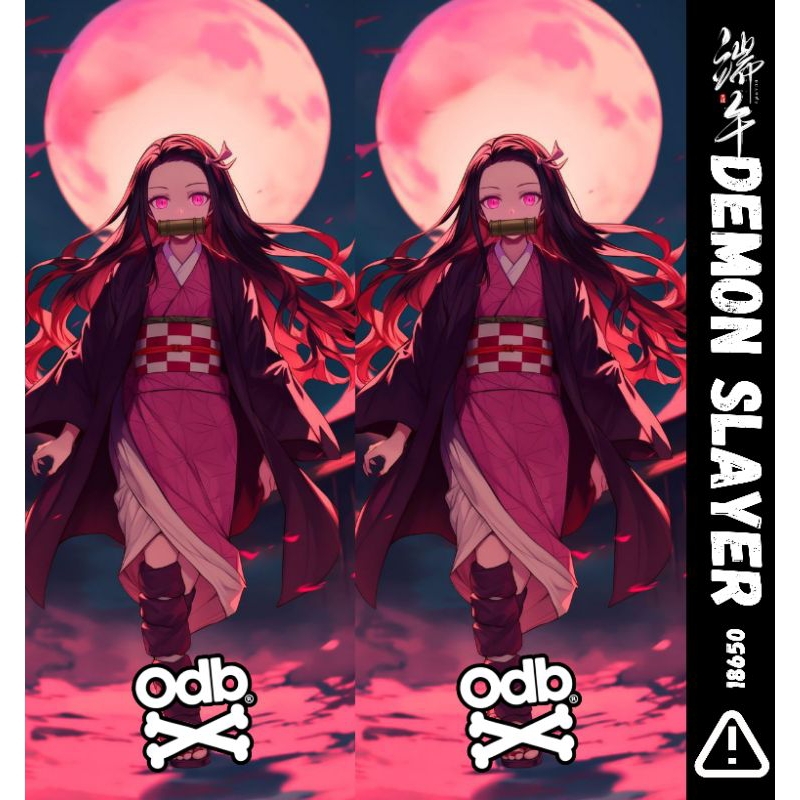 

FAMSTORE -- Pelindung Baterai - Stikerskin Wrap Baterai 18650 Motif Demon Slayer Full Motif Desain Dan Anti Gores