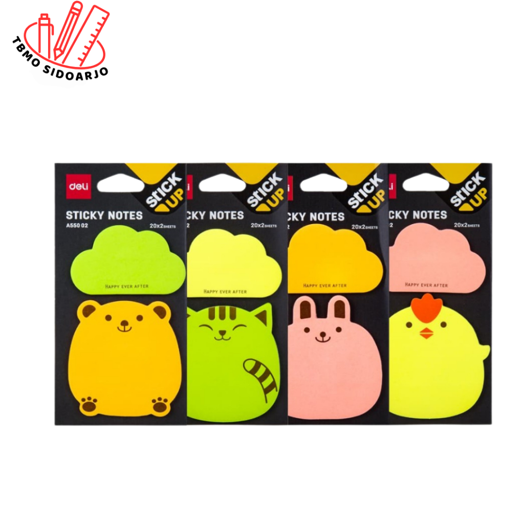 

TBMO Deli EA55002 Memo tempel - Shape Sticky Notes 76×76mm 3'' - Animal 2