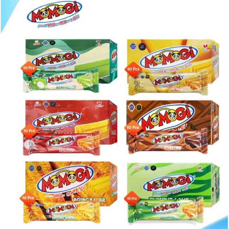 

Momogi Snack Stick BOX Isi 10 All Varian Rasa Cokelat Keju Balado