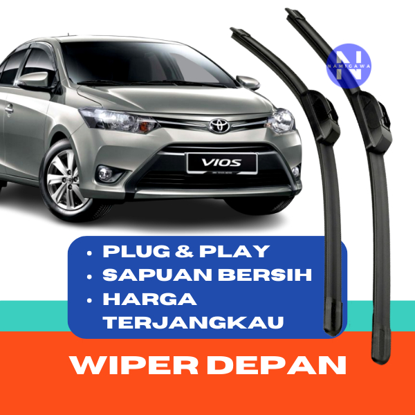 WIPER DEPAN VIOS GEN 3 DEPAN KANAN KIRI FRAMELESS