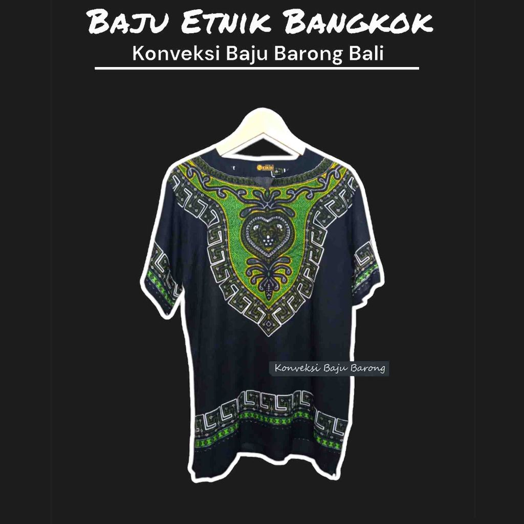Original - Baju uje batik etnik bangkok - pria wanita - baju santai adem - baju bali - baju pantai