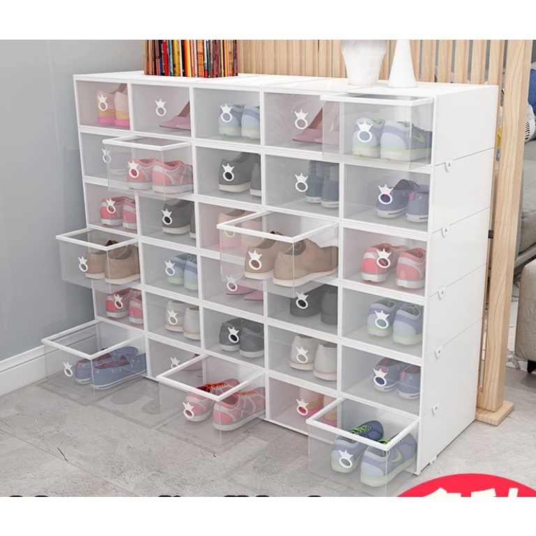 Kotak Sepatu SLIDE  Kotak Sepatu Transparan  Box Sepatu  Tempat Sepatu  Rak Sepatu Kosmetik