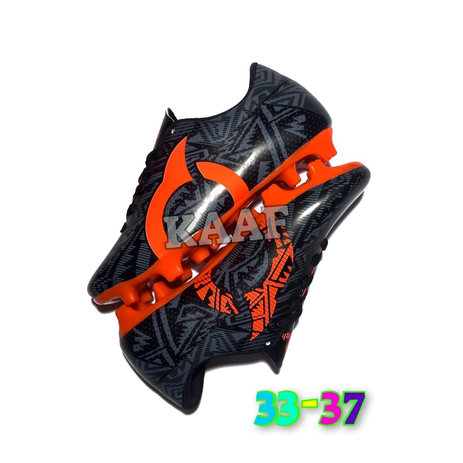 Grosir Terbaik  Sepatu Bola Anak Ortuseight Volt FG Black Orange l COD Sepatu Bola Anak Ortus Volt O