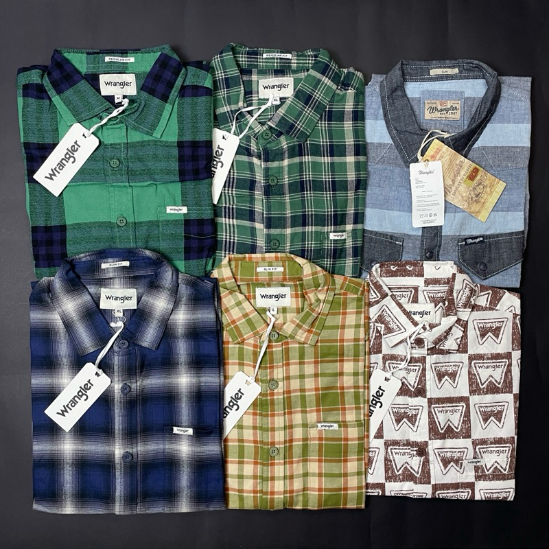 Baju Wrangler Shirt Regular - Flannel [Original Guarantee] #2